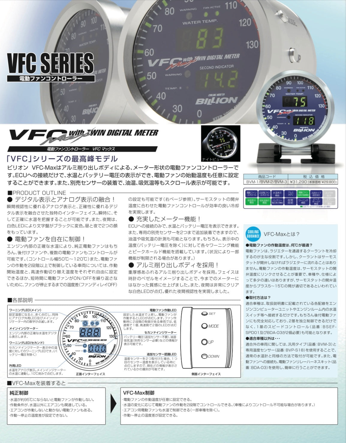 BILLION VFC-Max with Twin Digital Meter